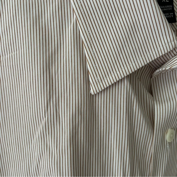 NWOT Banana Republic Striped Button Down Dress Shirt Tailored Slim Fit - Picture 5 of 6